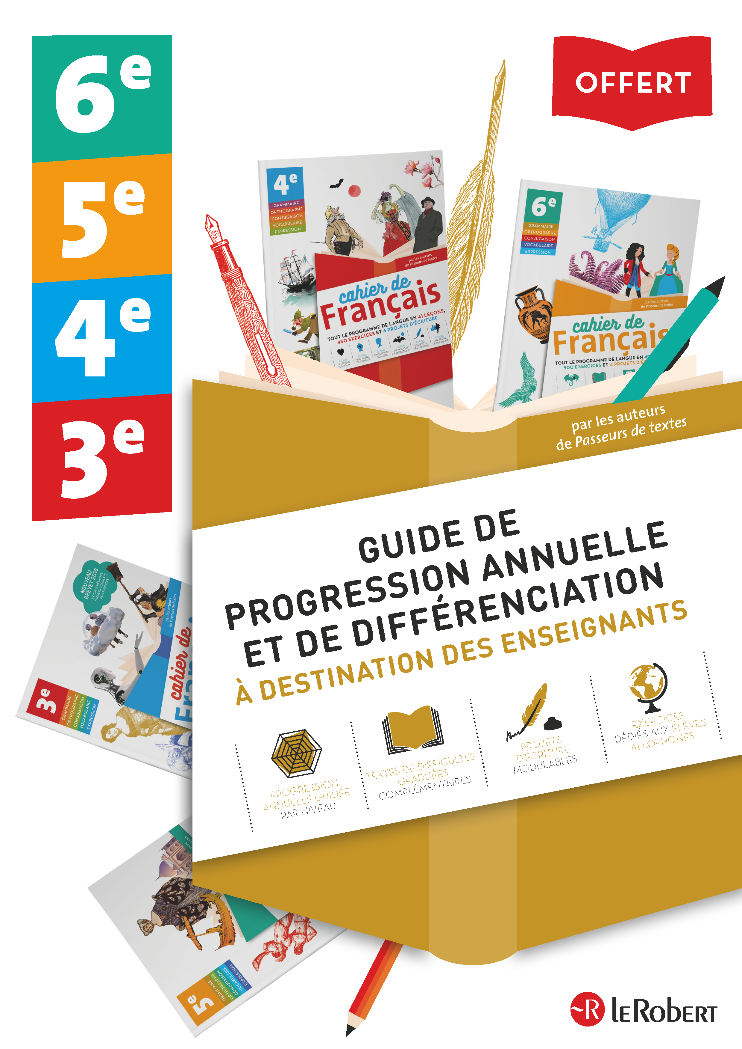 Guide De Progression Annuelle Et De Differenciation De La 6e A La 3e Le Robert Ouvrage Imprime