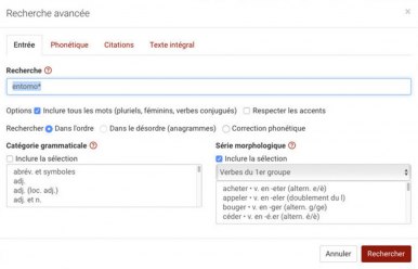 Un puissant moteur de recherches multicritères, pour des recherches avancées sur les mots, expressions et citations