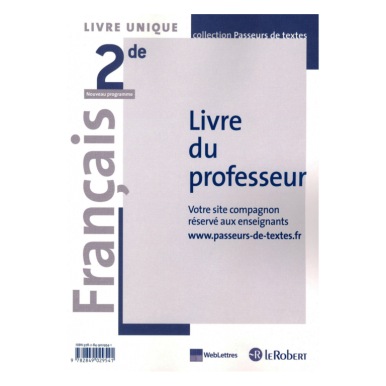 Français Lycée 2de - Passeurs de textes - Livre du professeur