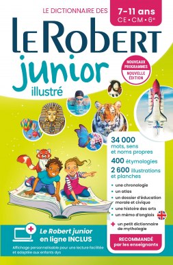 Dictionnaire Le Robert junior illustré et son dictionnaire en ligne - 7/11 ans - CE-CM-6e - Nouvelle édition
